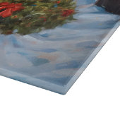 Boston Terrier Weihnachtsfeiertage Schneidebrett (Ecke)