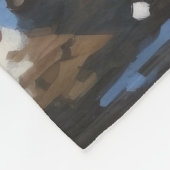 Boston Terrier Weihnachtsfest Schneeszene Fleecedecke (Ecke)