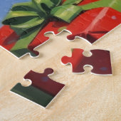 Boston Terrier Weihnachtsfest Schneeszene Puzzle (Seite)