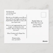 Boston Terrier Weihnachtsgrüße für Hunde Postkarte (Rückseite)