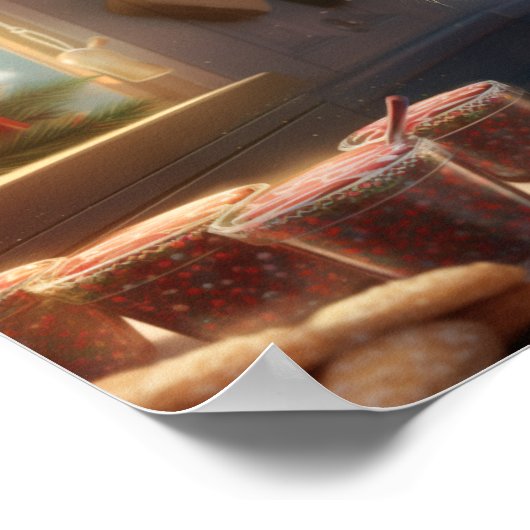 Boston Terrier Weihnachtskost Feiertag Poster (Ecke)