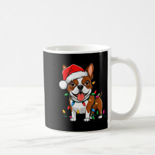 Boston Terrier Weihnachtslichter Xmas Hunde Männer Kaffeetasse