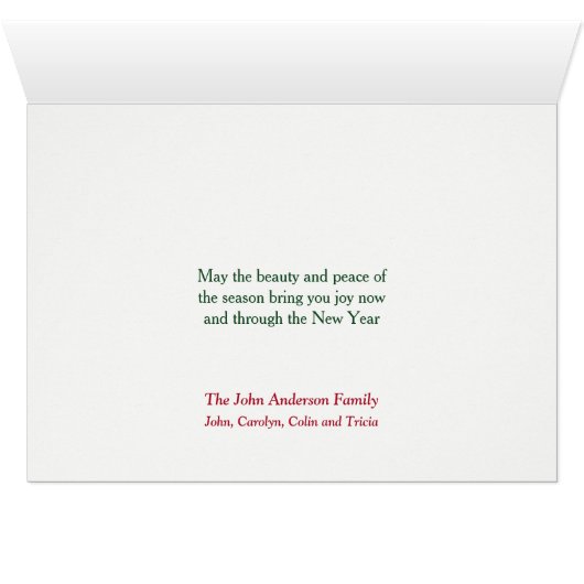 Boston Terrier Weihnachtsmannmütze Weihnachtskarte (Innenansicht Horizontal (Unten))