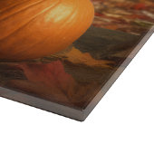 Boston Terrier Welpe Autumn Delight Pumpkin Schneidebrett (Ecke)