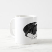 Boston-Terrier-Welpen-Tasse Kaffeetasse (Vorderseite Links)