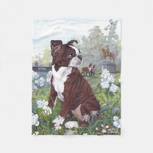 Boston-Terrier-Welpen-Träumer-Fleece-Decke Fleecedecke