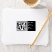 Boston Terrier Welpen - Versandmarke Adressaufkleber (Insitu)