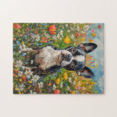 Boston Terrier Wildblume Field Puzzle (Horizontal)