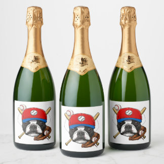 Boston Terrier Wine Sticker Funny Novelty Geschenk Schaumweinetikett