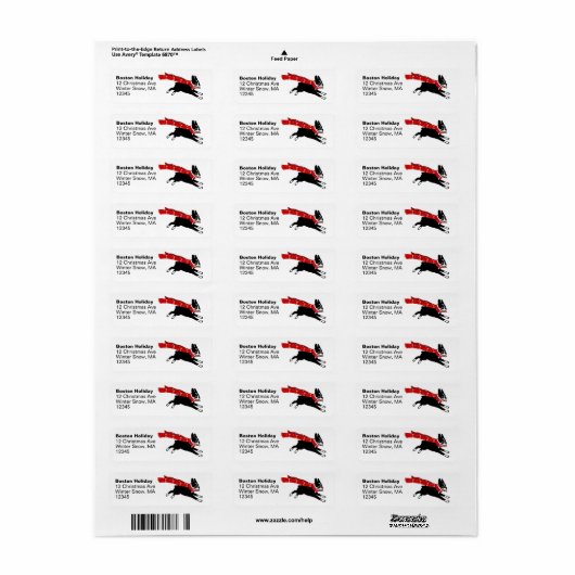 Boston Terrier Winter Holiday Niedlich Dog Weihnac (Vorne)