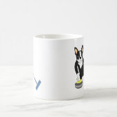 Boston-Terrier-Winter-Olympia-Winden Kaffeetasse (Mittel)
