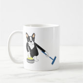 Boston-Terrier-Winter-Olympia-Winden Kaffeetasse (Links)