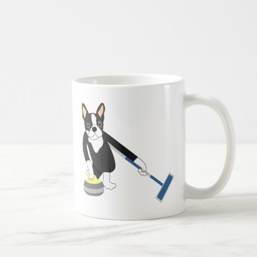 Boston-Terrier-Winter-Olympia-Winden Kaffeetasse (Rechts)