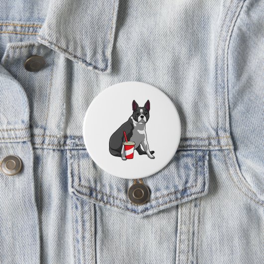 Boston Terrier with Drink Button (Beispiel)