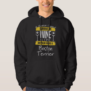 Boston Terrier Womens Eine Frau kann nicht mit Wi  Hoodie