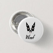 Boston Terrier Wood Button (Vorne & Hinten)
