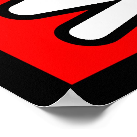 Boston Terrier WOOF Poster (Ecke)