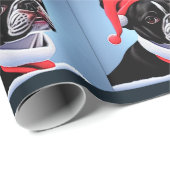 Boston Terrier Wrapping Paper Geschenkpapier (Rolleneckpunkt)