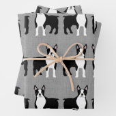 Boston Terrier Wrapping Paper Sheets Geschenkpapier Set (Beispiel)