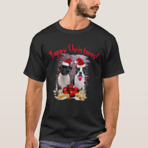 Boston Terrier Yappy Christmas Dog Mama und Vater T-Shirt