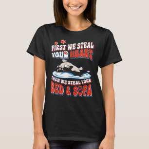 Boston Terrier Zuerst stehlen wir Ihr Herz T-Shirt