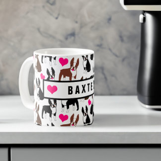 Boston Terriers and Hearts Niedlich Individuelle N Kaffeetasse