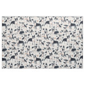 BOSTON TERRIERS Aquarellfarbenpinsel Stoff (Fat Quarter (45,7 x 55,9 cm))