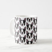 Boston Terriers auf Tasse (Vorderseite Links)