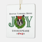 Boston Terriers Bring Joy Keramikornament (Links)