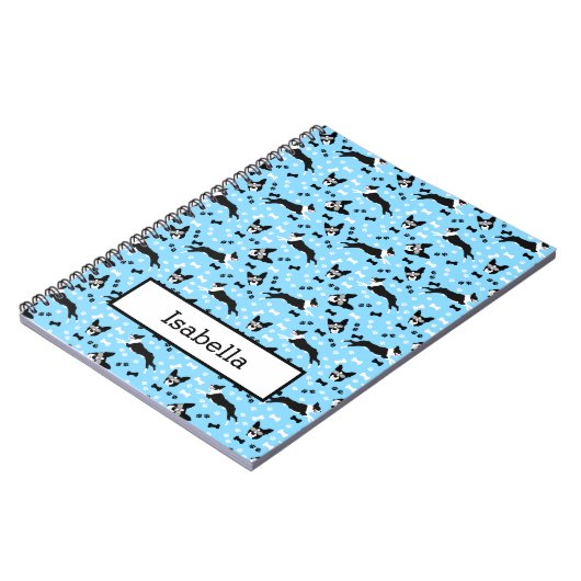Boston Terriers Funny Dog Custom Notizblock (Linke Seite)