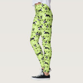 Boston Terriers Green Pattern Leggings (Links)