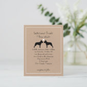 Boston Terriers Hochzeitseinladung Einladung (Stehend Vorderseite)