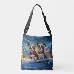 Boston Terriers Holiday Design by Rich AMeN Gill Tragetaschen Mit Langen Trägern