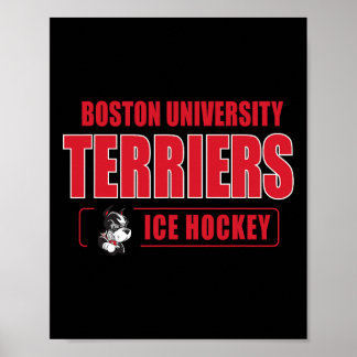 Boston Terriers Icon Schrift Eis-Hockey - Neutral  Poster
