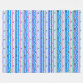Boston Terriers KiniArt Fleece Blanket (Vorderseite (Horizontal))