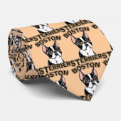 Boston Terriers Mascot Krawatte (Gerollt)