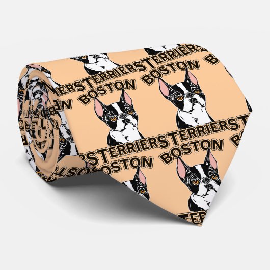 Boston Terriers Mascot Krawatte (Gerollt)