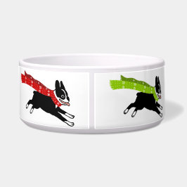 Boston Terriers mit farbigen Scarves Hundeschüssel Napf