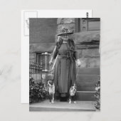Boston Terriers & Mode der 20er Jahre Postkarte (Vorne/Hinten)