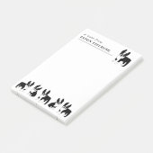 Boston Terriers Niedliche Schwarz-Weiß-Hunde Post- Post-it Klebezettel (angewinkelt)