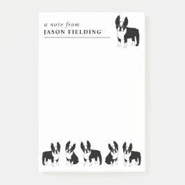 Boston Terriers Niedliche Schwarz-Weiß-Hunde Post- Post-it Klebezettel