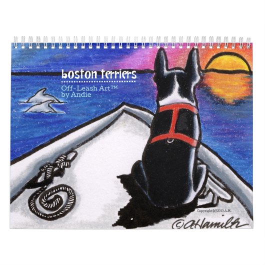 Boston Terriers Off-Leash Art™ Vol. 1 Kalender (Titelbild)