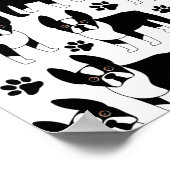 Boston Terriers Paw Party Poster (Ecke)