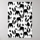 Boston Terriers Paw Party Poster (Vorne)