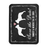 Boston Terriers Wedding Save the Date Magnet (Vertikal)