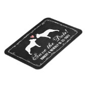 Boston Terriers Wedding Save the Date Magnet (Linke Seite)