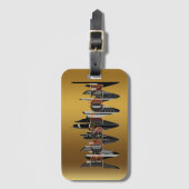 Boston, Text Art. Gepäckanhänger (Vorderseite Vertikal)