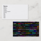 Boston Text Design I Business Card II Visitenkarte (Vorne/Hinten)