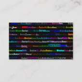 Boston Text Design I Business Card II Visitenkarte (Rückseite)