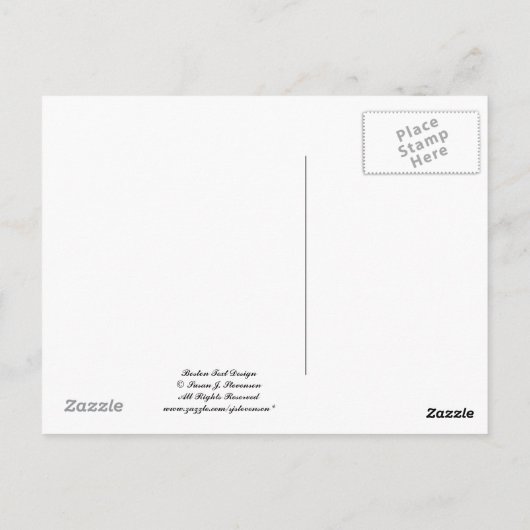 Boston Text Design I Postkarte (Rückseite)